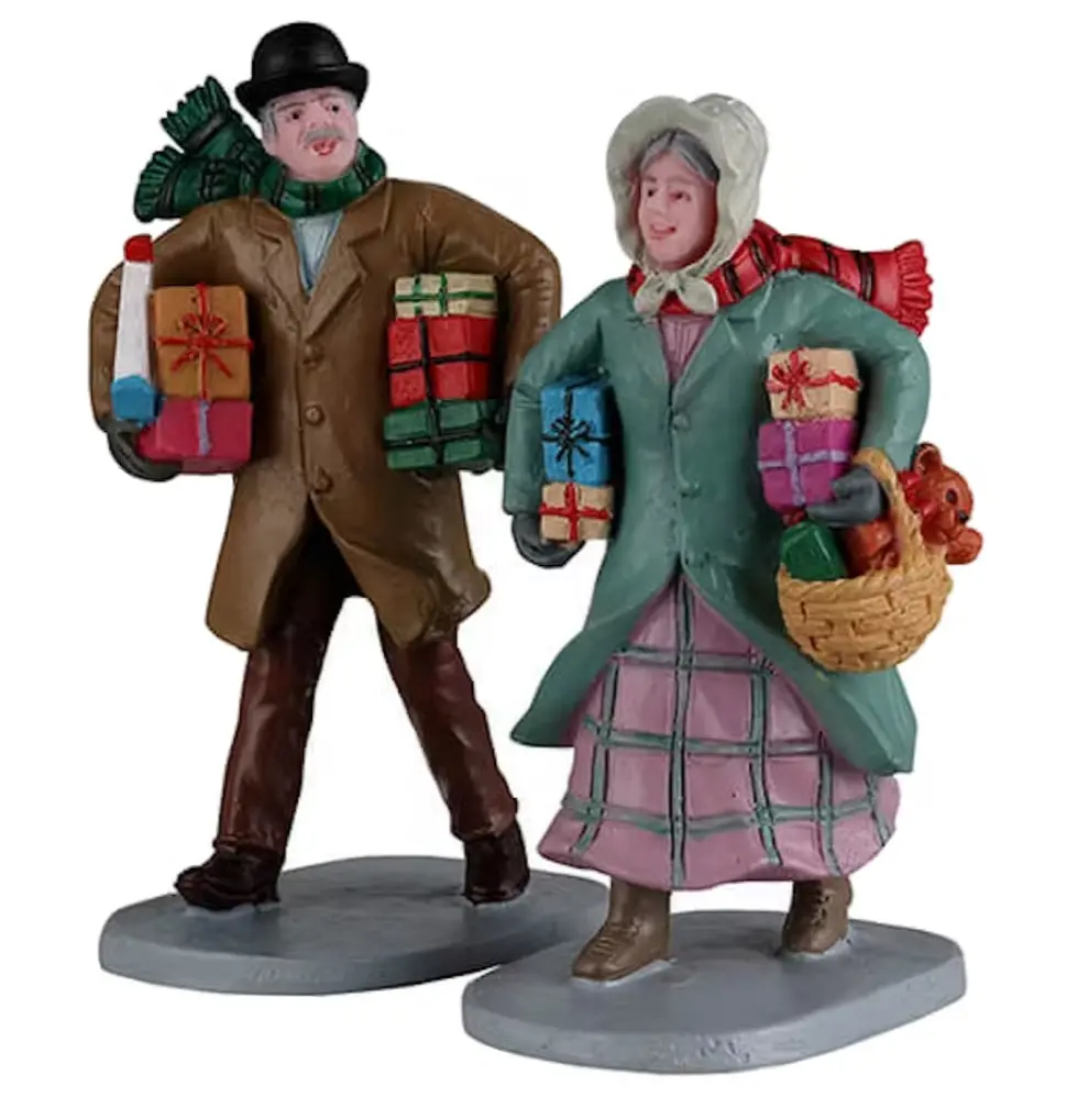 Lemax Caddington Village Figurines: Gifts For The Grandchildren, Set Of 2 #22143 1