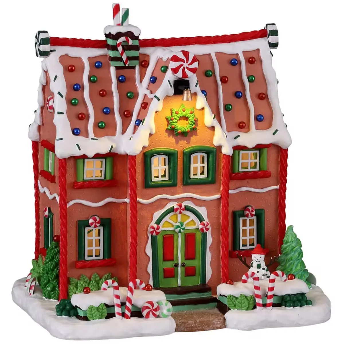 Lemax Sugar N Spice Lighted Building: Peppermint House #15826 1