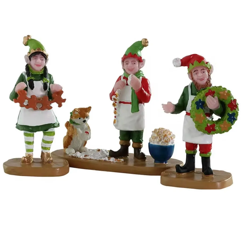 Lemax Santa's Wonderland Figurines: Crafty Elves, Set Of 3 #22137 1
