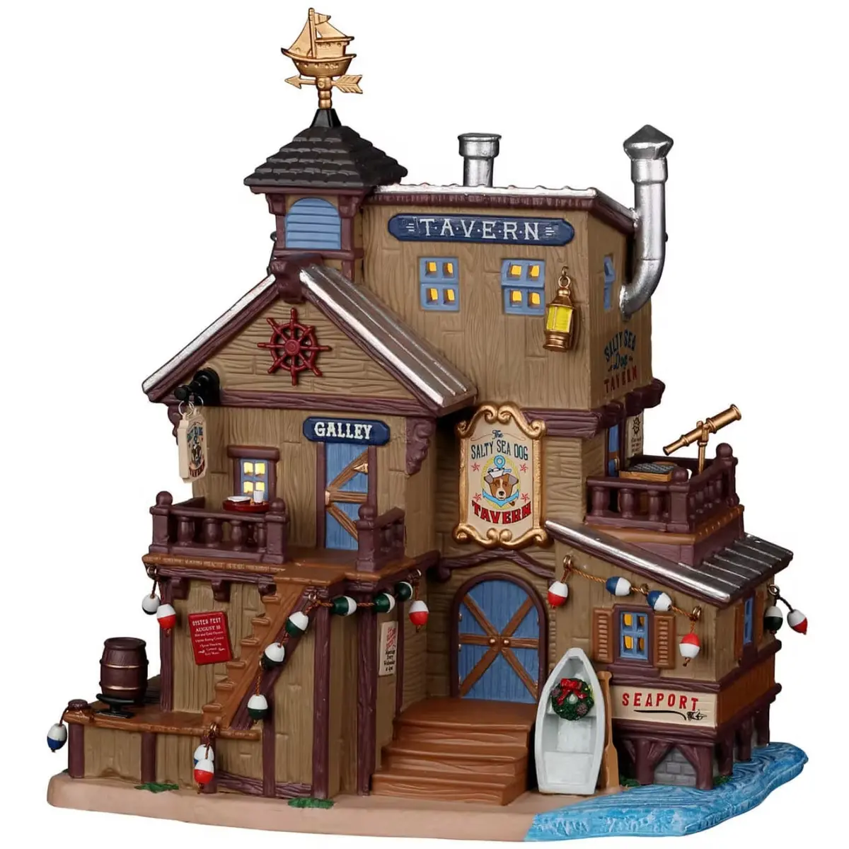 Lemax Plymouth Corners Lighted Building: The Salty Sea Dog Tavern #25907 1
