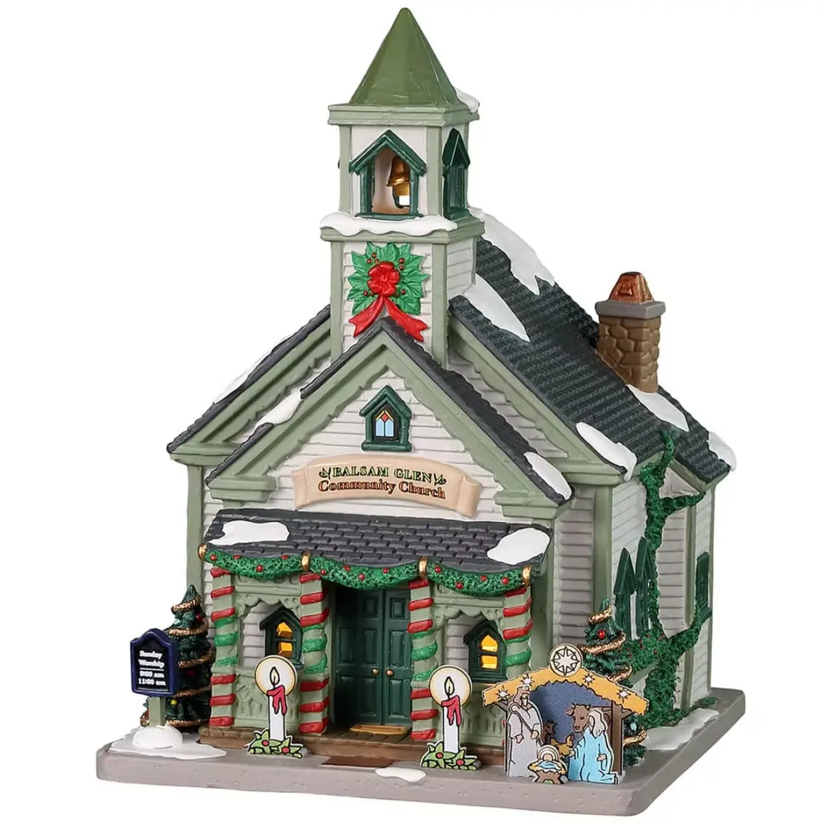 Lemax Caddington Village Lighted Building: Balsam Glen Church #25893 1