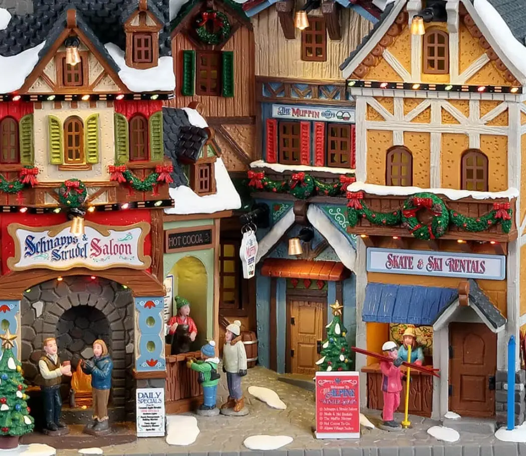 Lemax Vail Village Facade: Alpine Winter Shops #25869 2