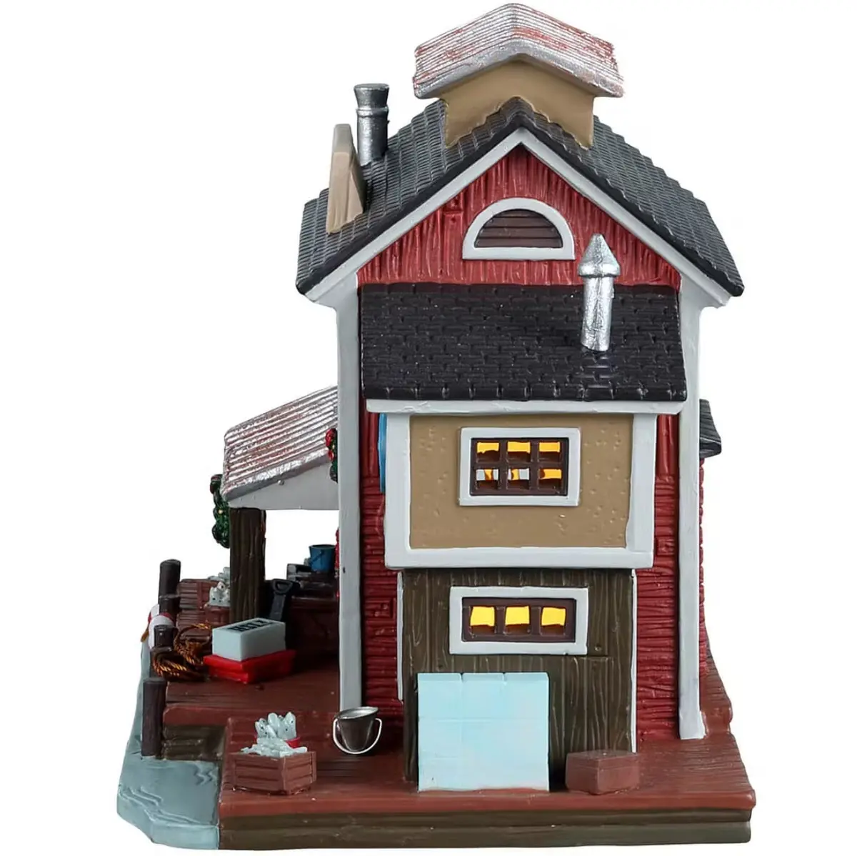 Lemax Plymouth Corners Lighted Building: Moore's Fish Packing Co. #25910 2