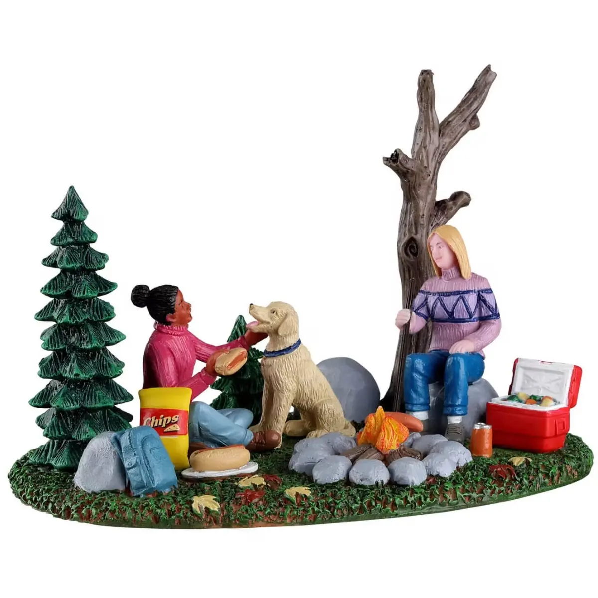 Lemax Harvest Crossing Table Piece: Fall Camping Trip #23597 1