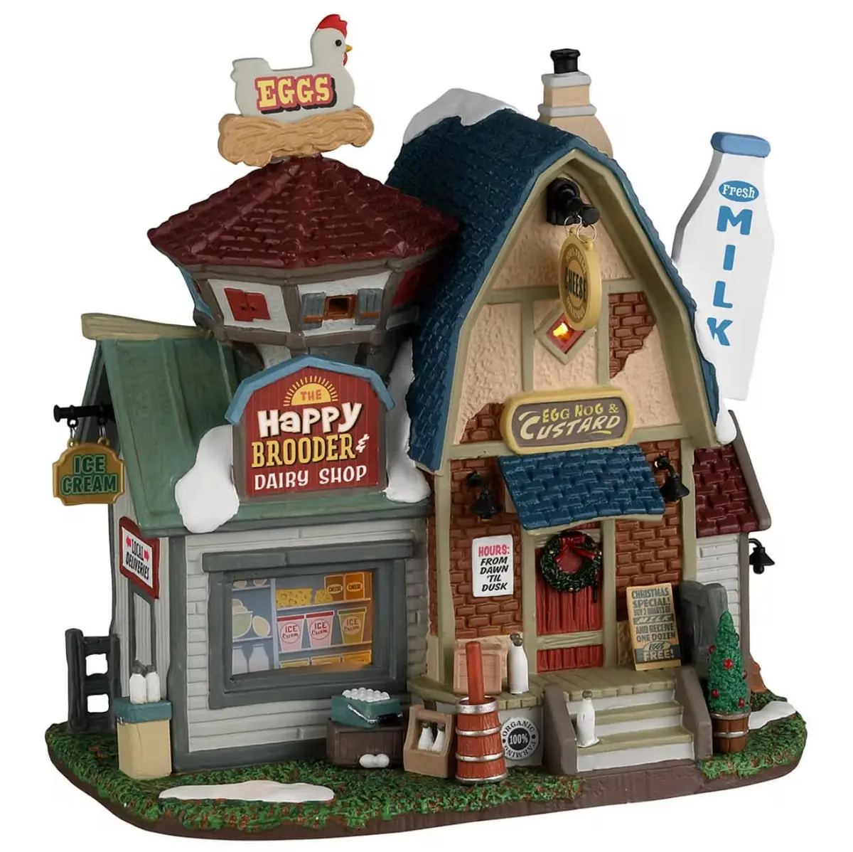 Lemax Harvest Crossing Lighted Building: The Happy Brooder & Dairy Shop #25913 1