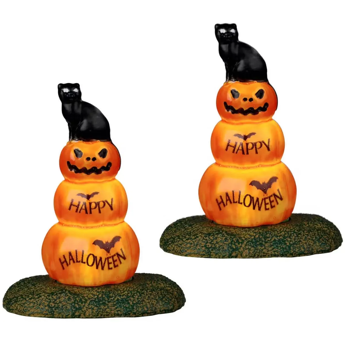 Lemax Spooky Town Cat And Pumpkin, Set Of 2 #24939 1