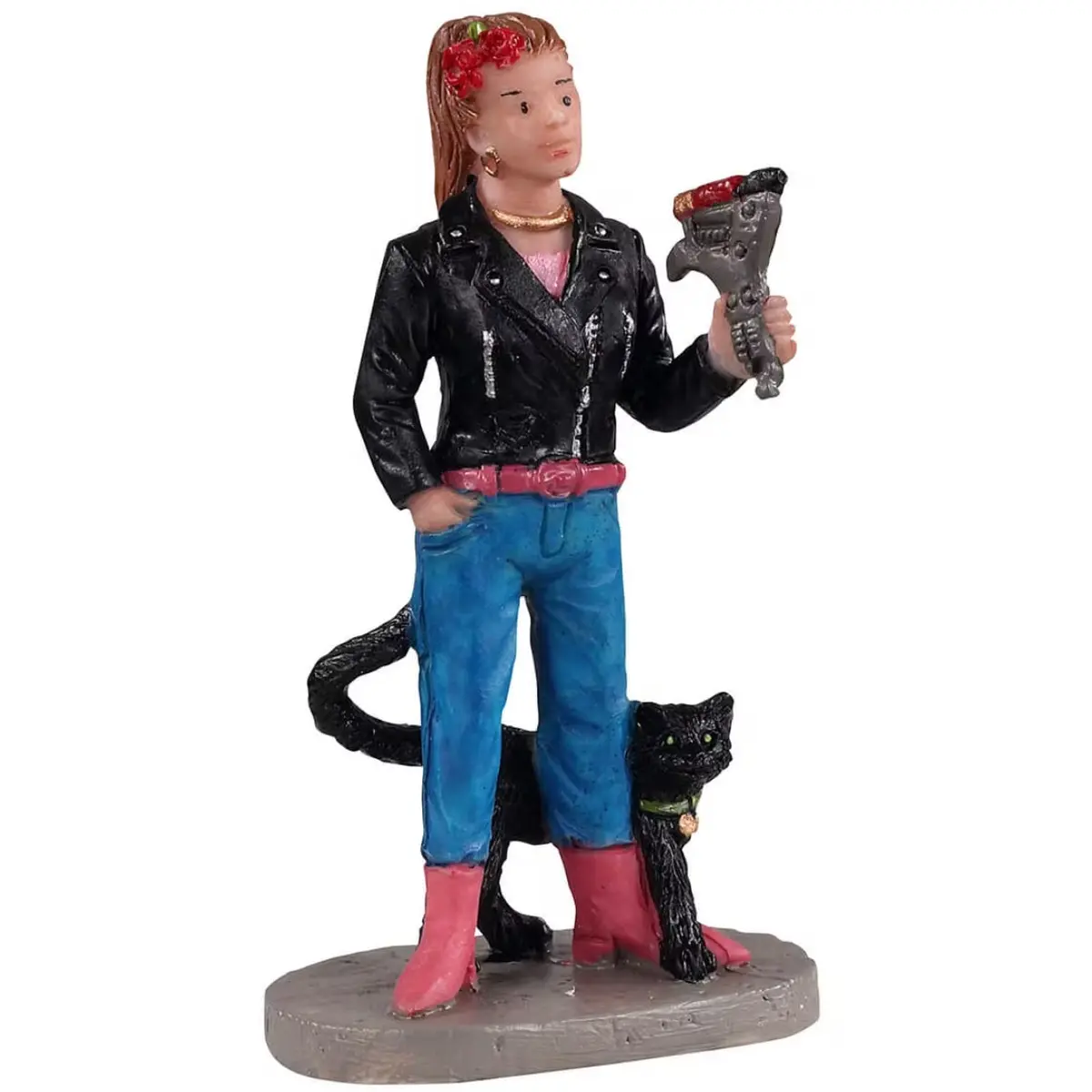 Lemax Spooky Town Tattoo Katarina & Cat #12045 1