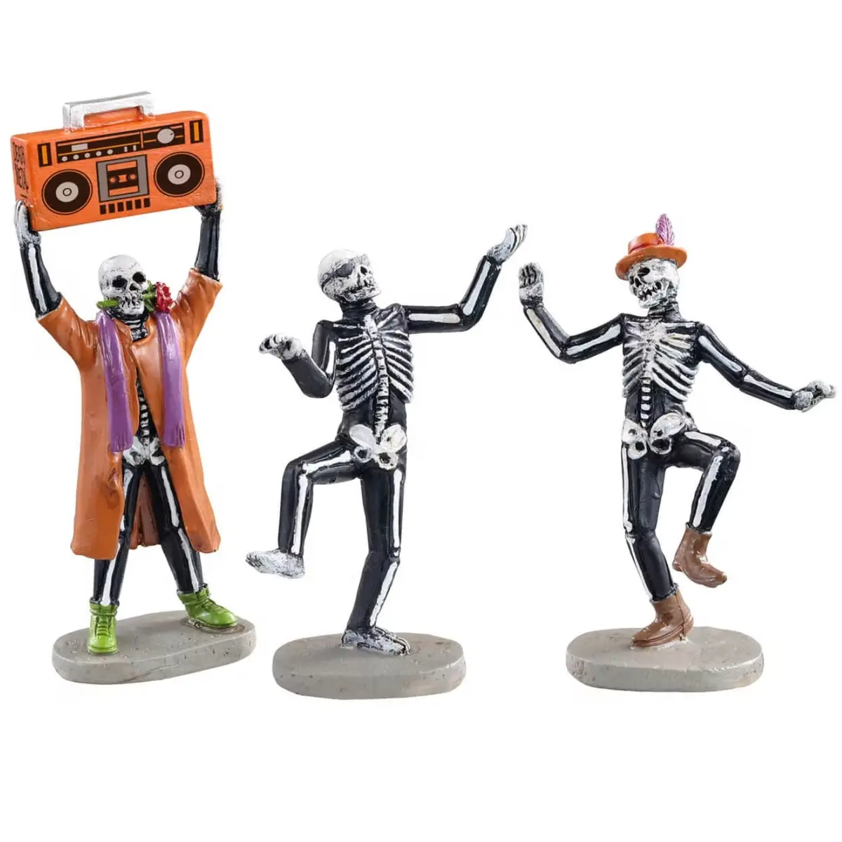 Lemax Spooky Town Jitterbones Dance Party, Set Of 3 #12044 1