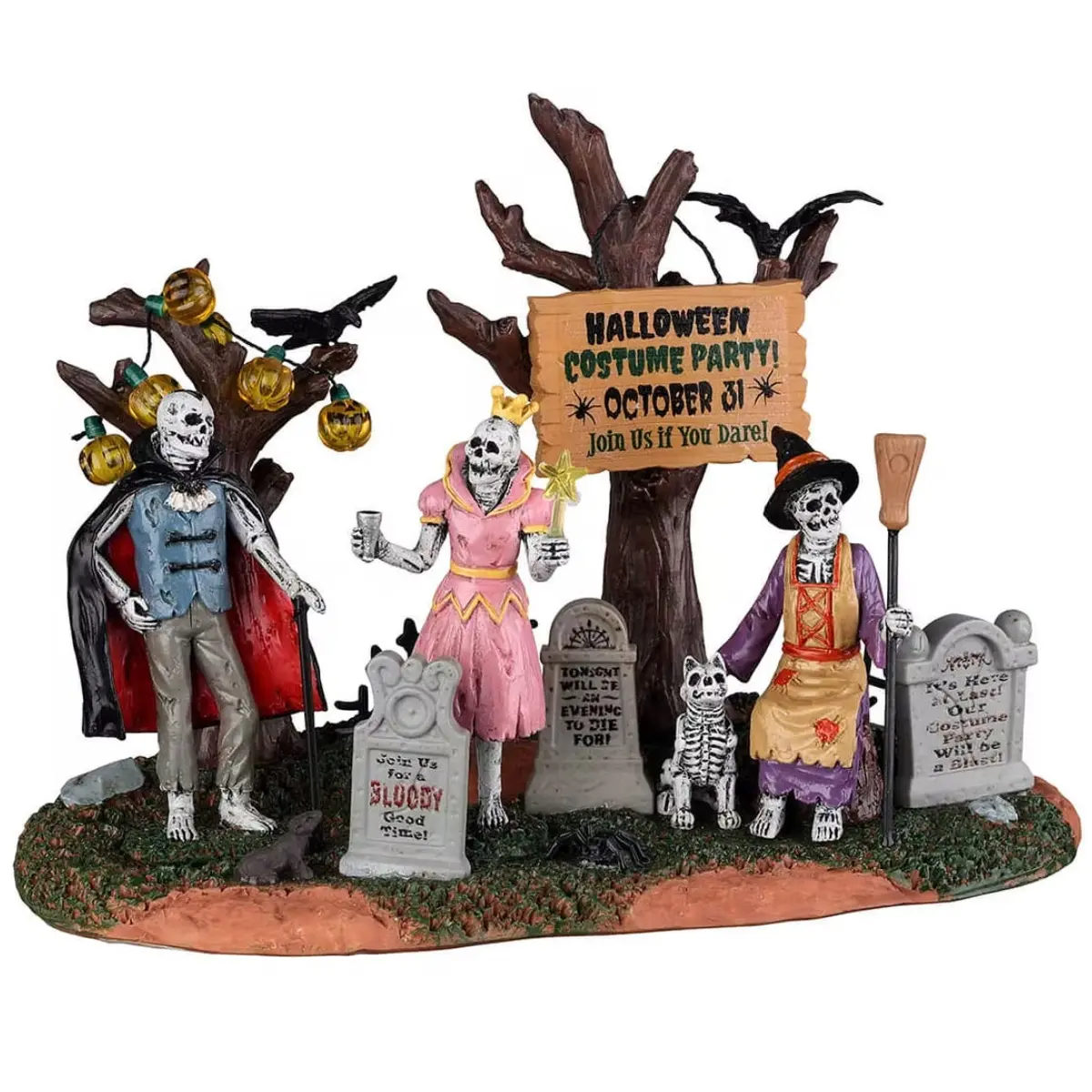 Lemax Spooky Town Graveyard Costume Party #23582 1