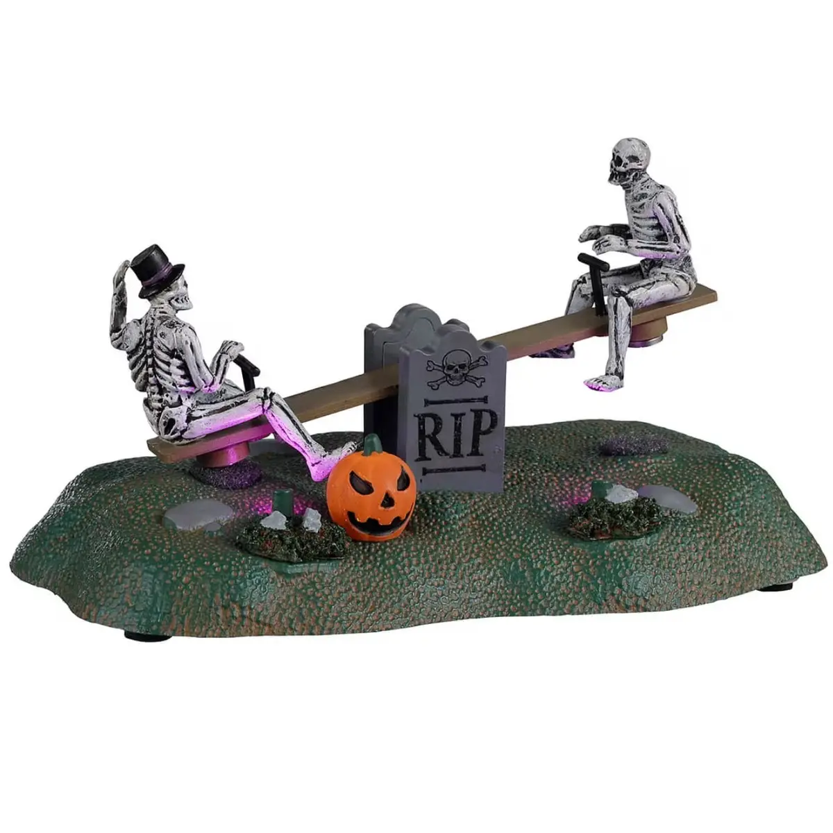 Lemax Spooky Town Tombstone See-Saw #24932 1