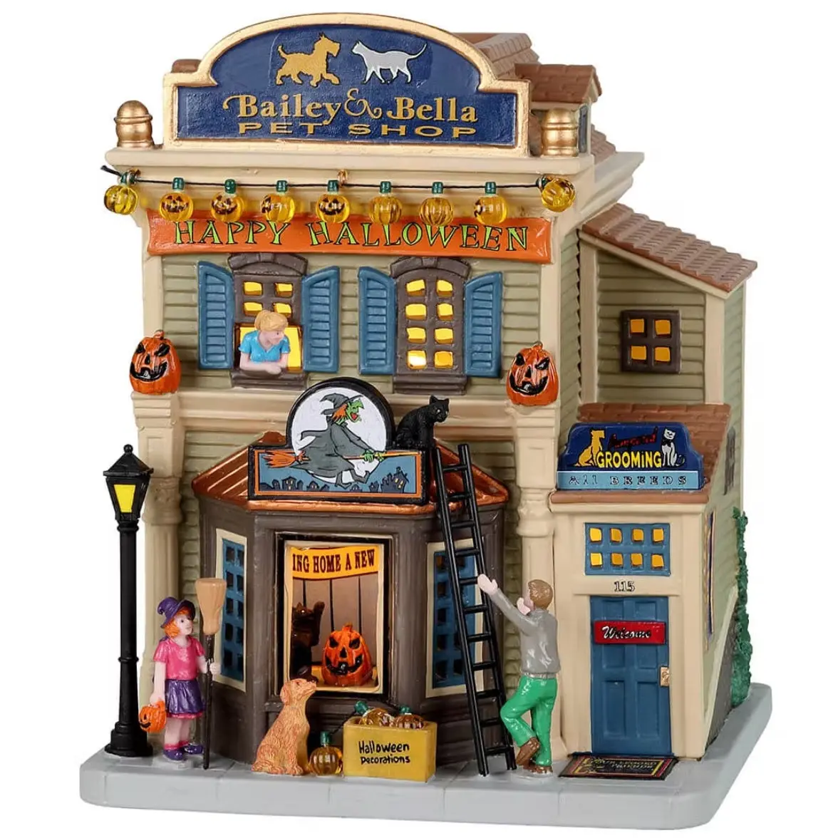 Lemax Spooky Town Bailey & Bella Pet Shop #25853 1