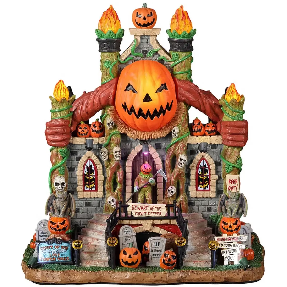Lemax Spooky Town Crypt Of The Lost Pumpkin Souls #25841 1