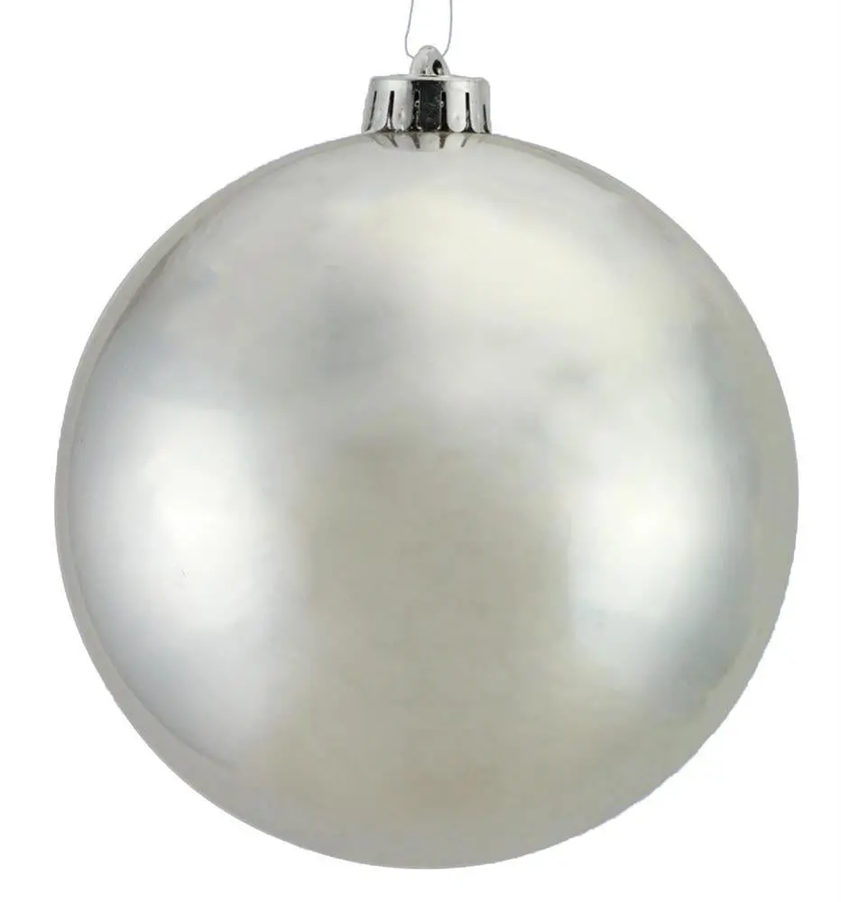 150Mm Smooth Shiny Silver Vacuum Plated Ball Ornament 1