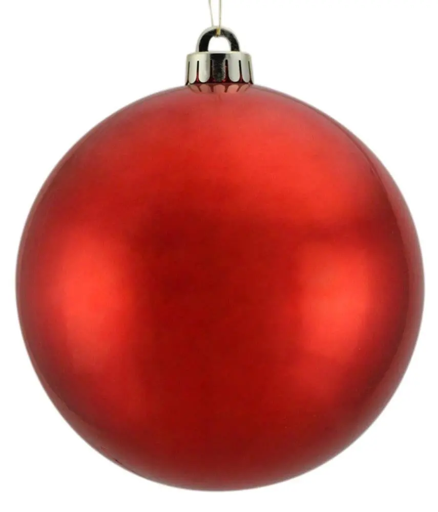 200Mm Shiny Red Ball Ornament 1