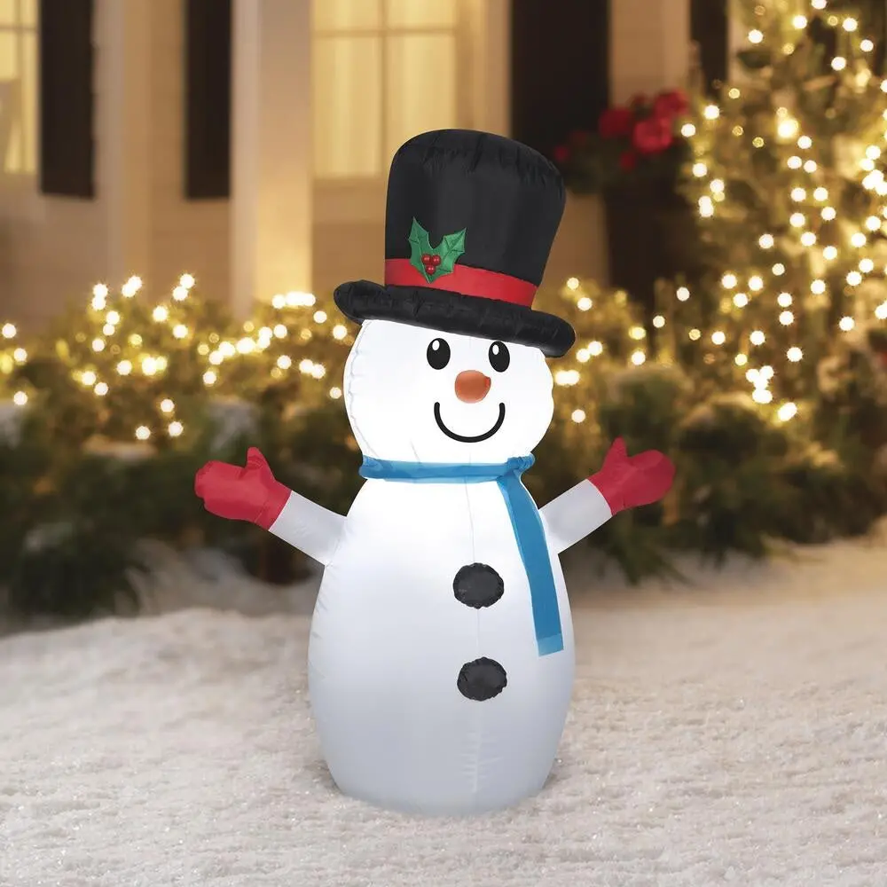 4' Airblown® Smiling Snowman Inflatable 1