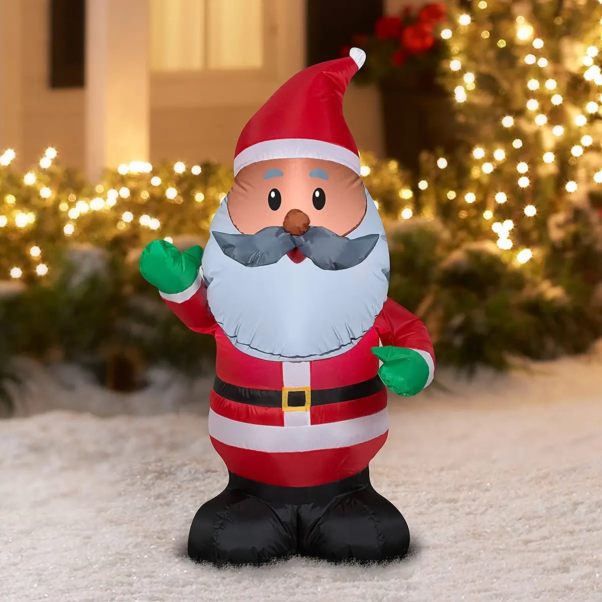 4' Airblown® Inflatable African American Santa 1
