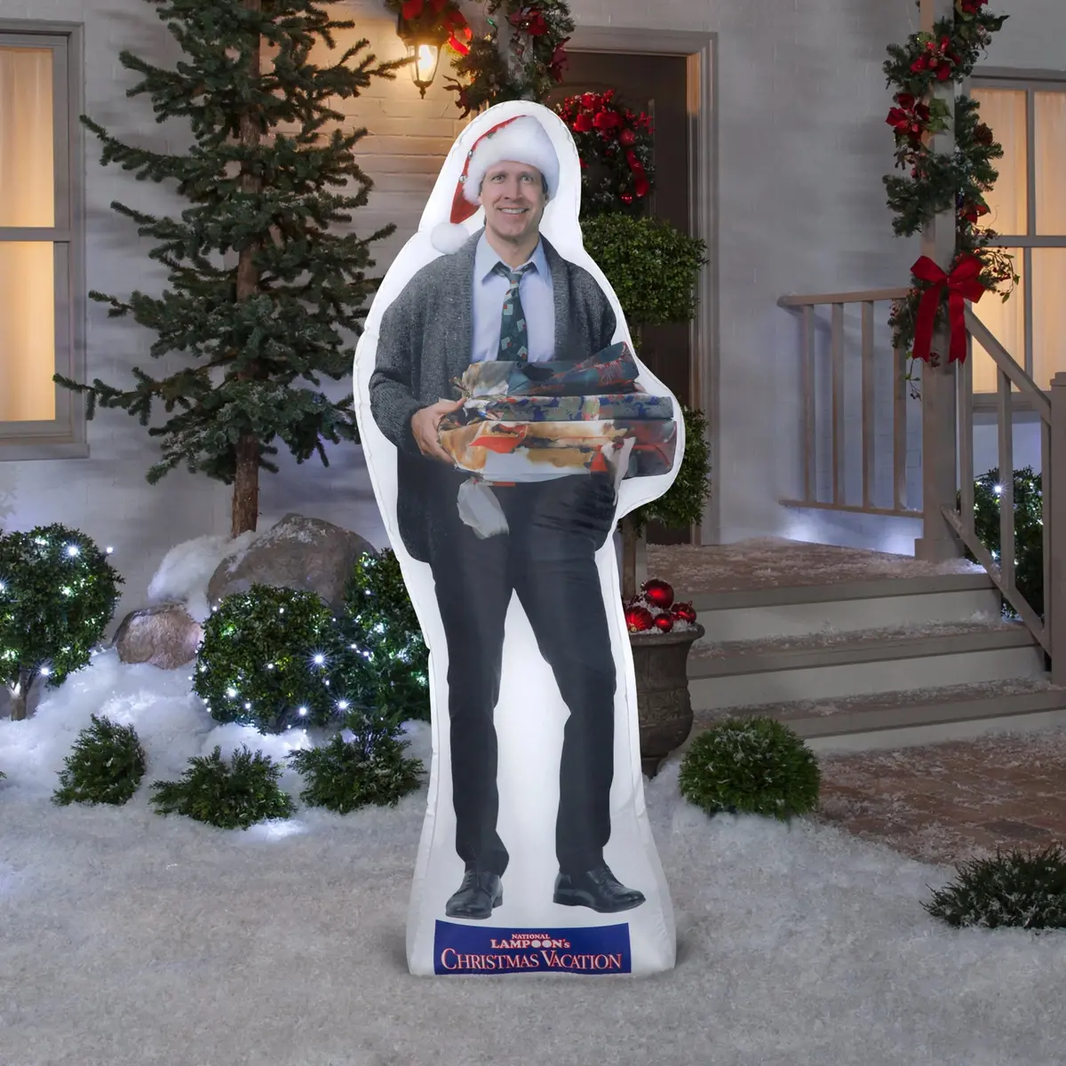 6' Airblown® Photorealistic Clark Griswold With Presents Outdoor Inflatable 2