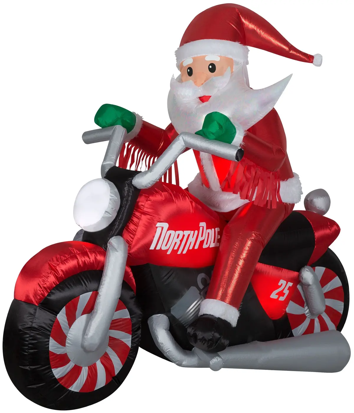 6' Airblown® Outdoor Inflatable Luxe Santa On Christmas Motorcycle 1