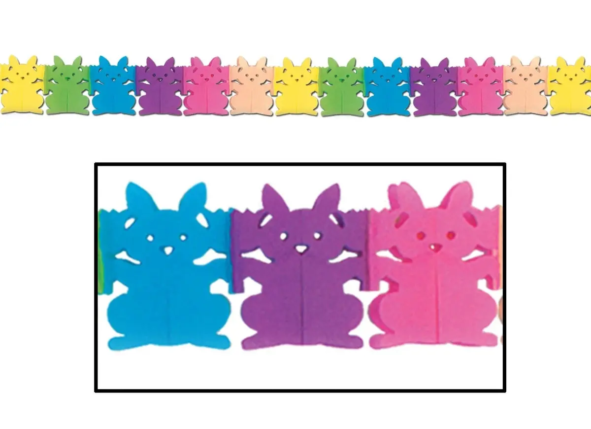 12' Bunny Garland For Easter 1