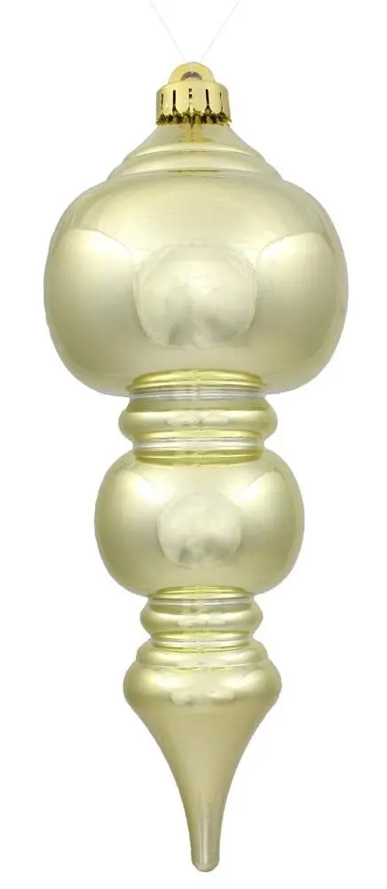 10" Shiny Gold Vacuum Plated Ball Finial Ornament 1
