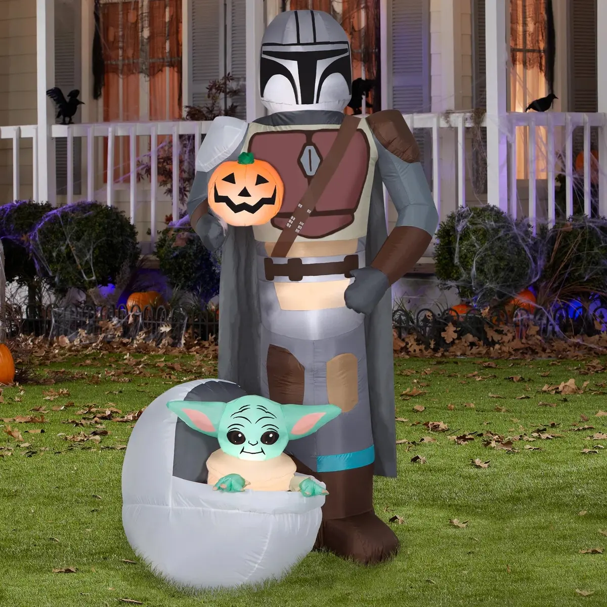 6.5' Airblown® The Mandalorian And Grogu™ In Pod Halloween Inflatable 2