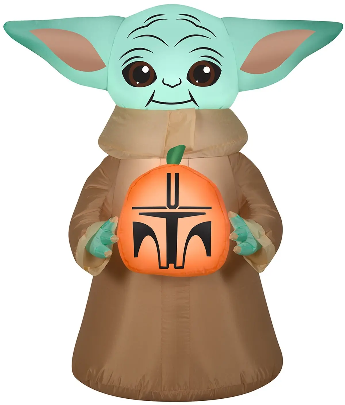 3.5' Airblown® Grogu™ With Pumpkin Sack Small Halloween Inflatable 1