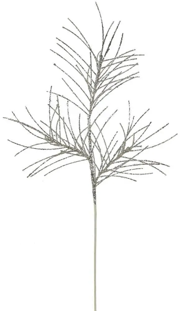 31" Champagne Glittered Pine Pick Spray 1