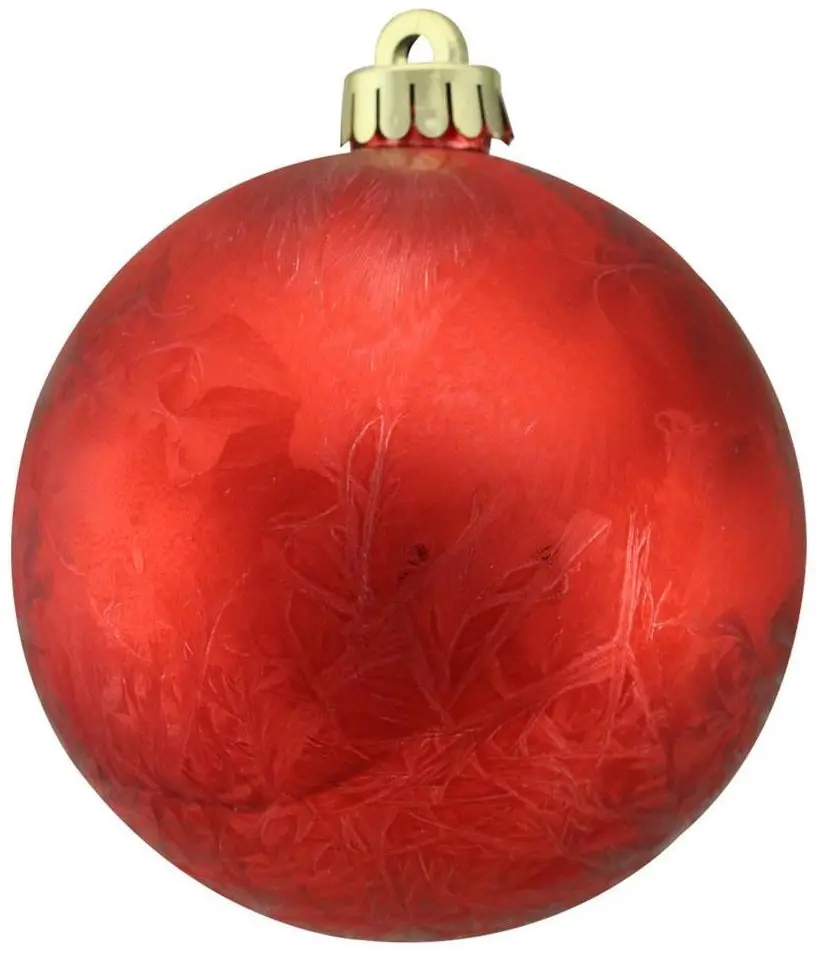 100Mm Red Feather Smooth Ornament 1