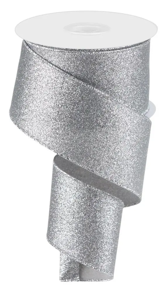 10 Yards Of Shimmer Silver Ribbon With Wired Edges 1