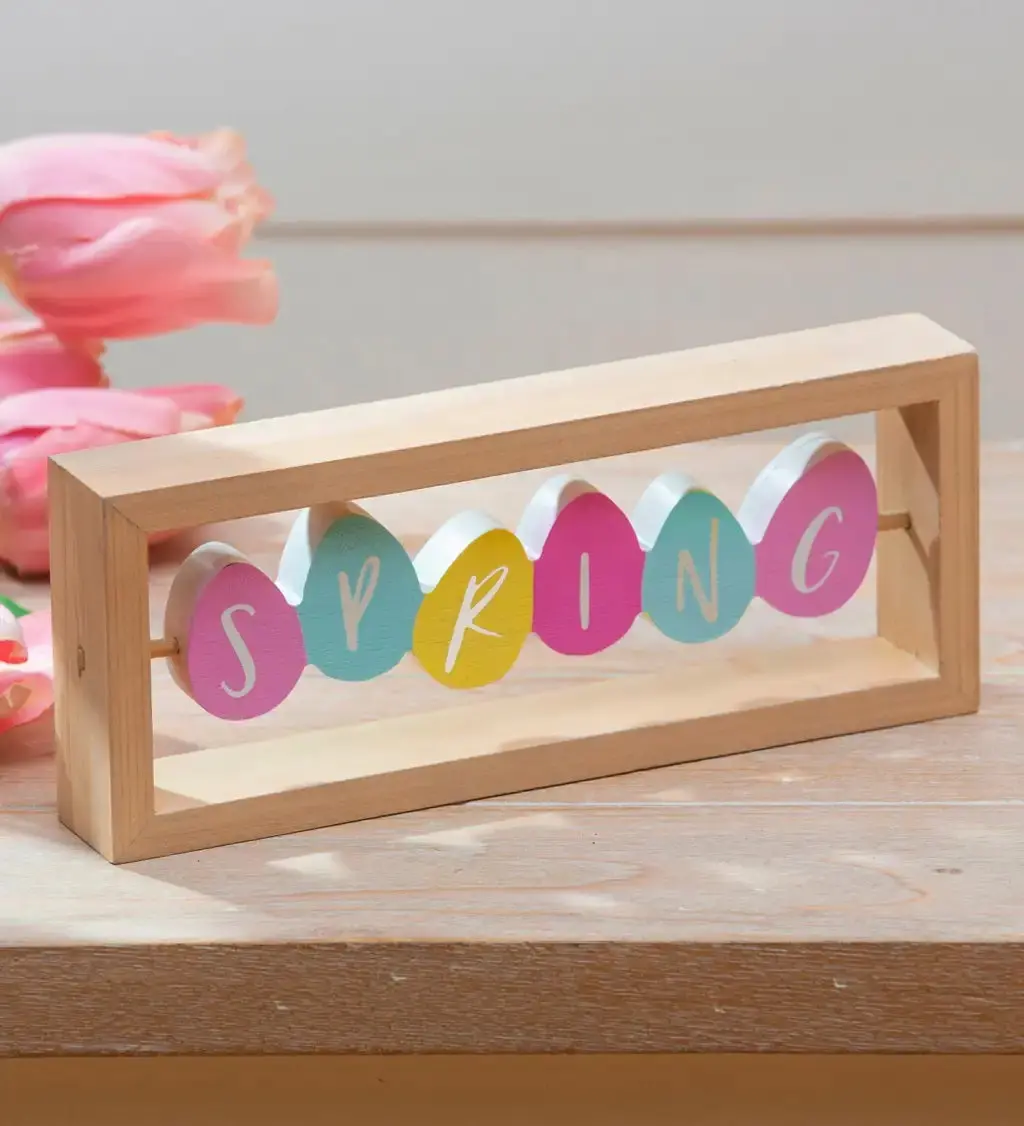 Wood Easter Egg Table Décor 2