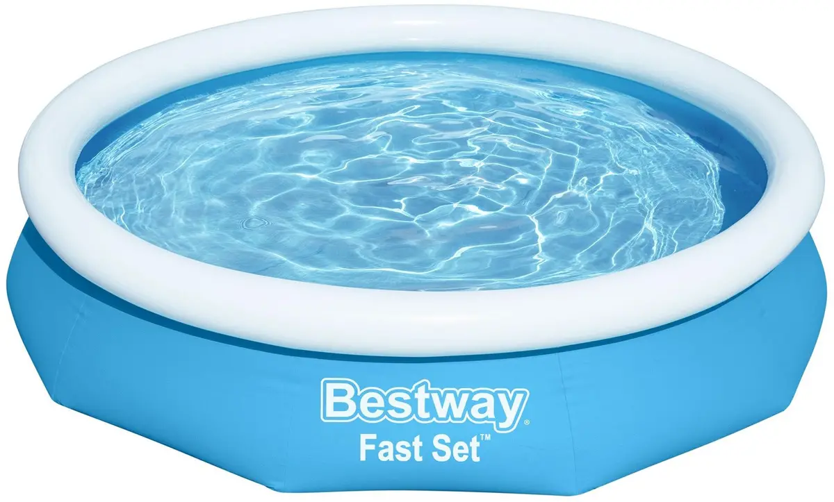 Bestway Fast Set 10’ X 26” Round Inflatable Pool Set 2