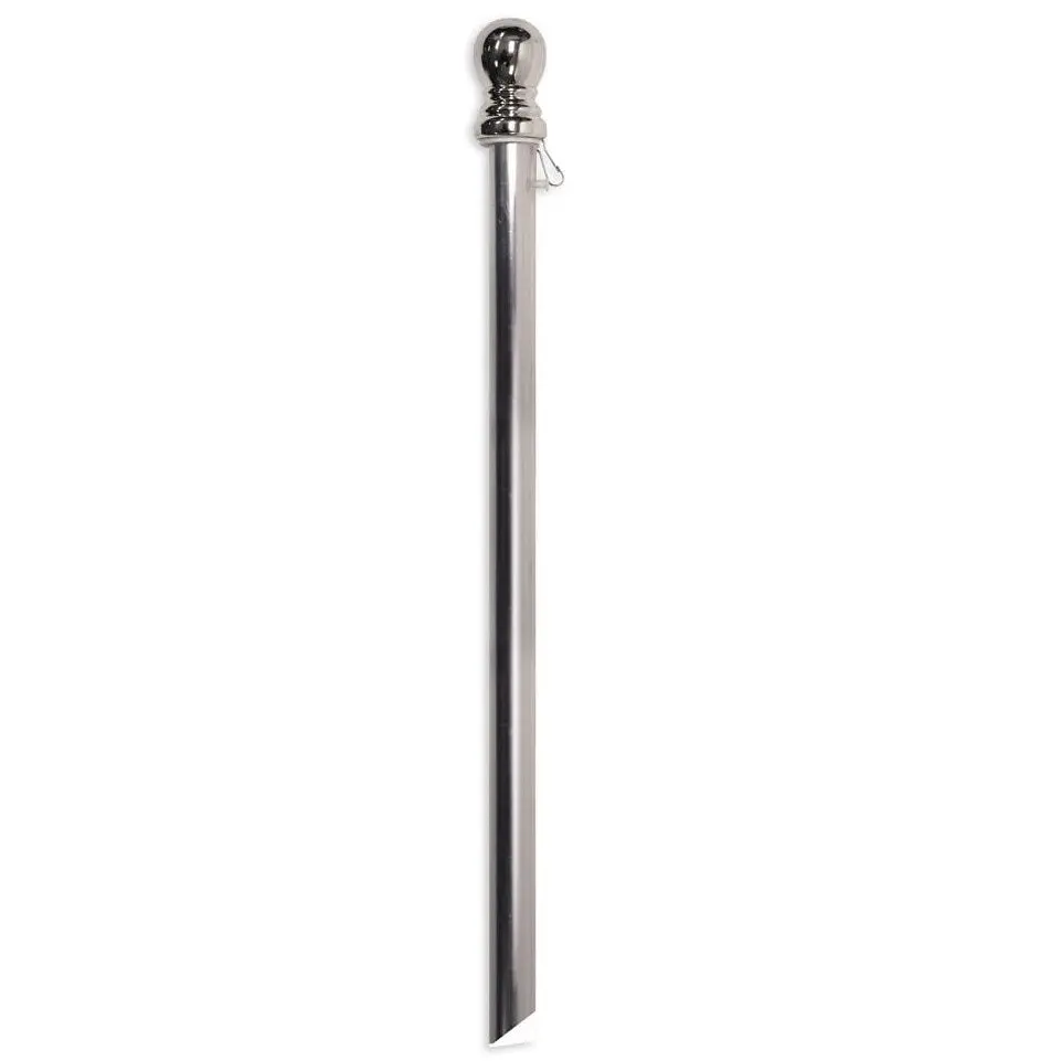 Chrome Finish House Flag Pole With Anti-Wrap Tube 1