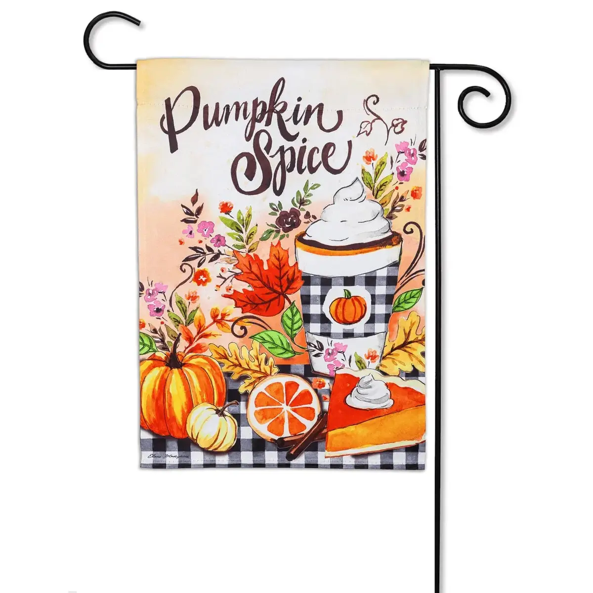 Pumpkin Spice Suede Reflections House Flag 1