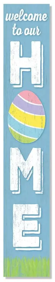 Outdoor Welcome Sign - Welcome To Our Home - Vertical Porch Board 1