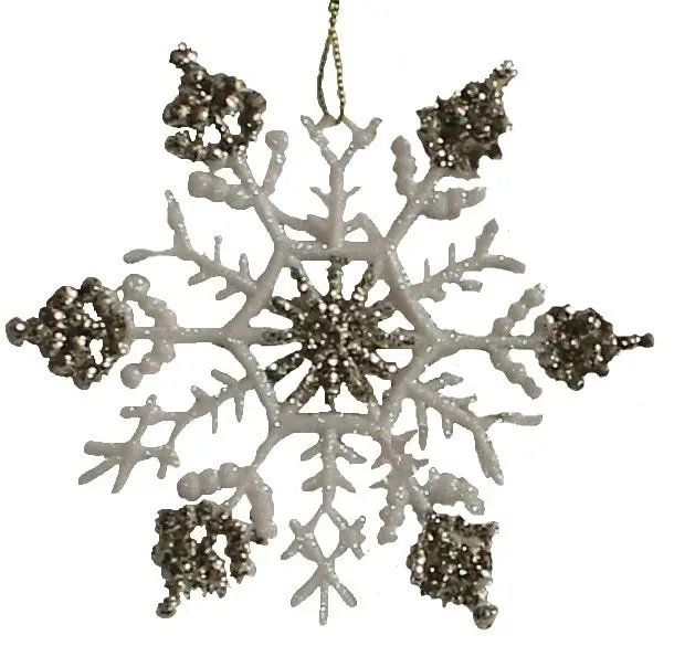 3-Pack Of Unbreakable Glitter Snowflake Ornaments 1