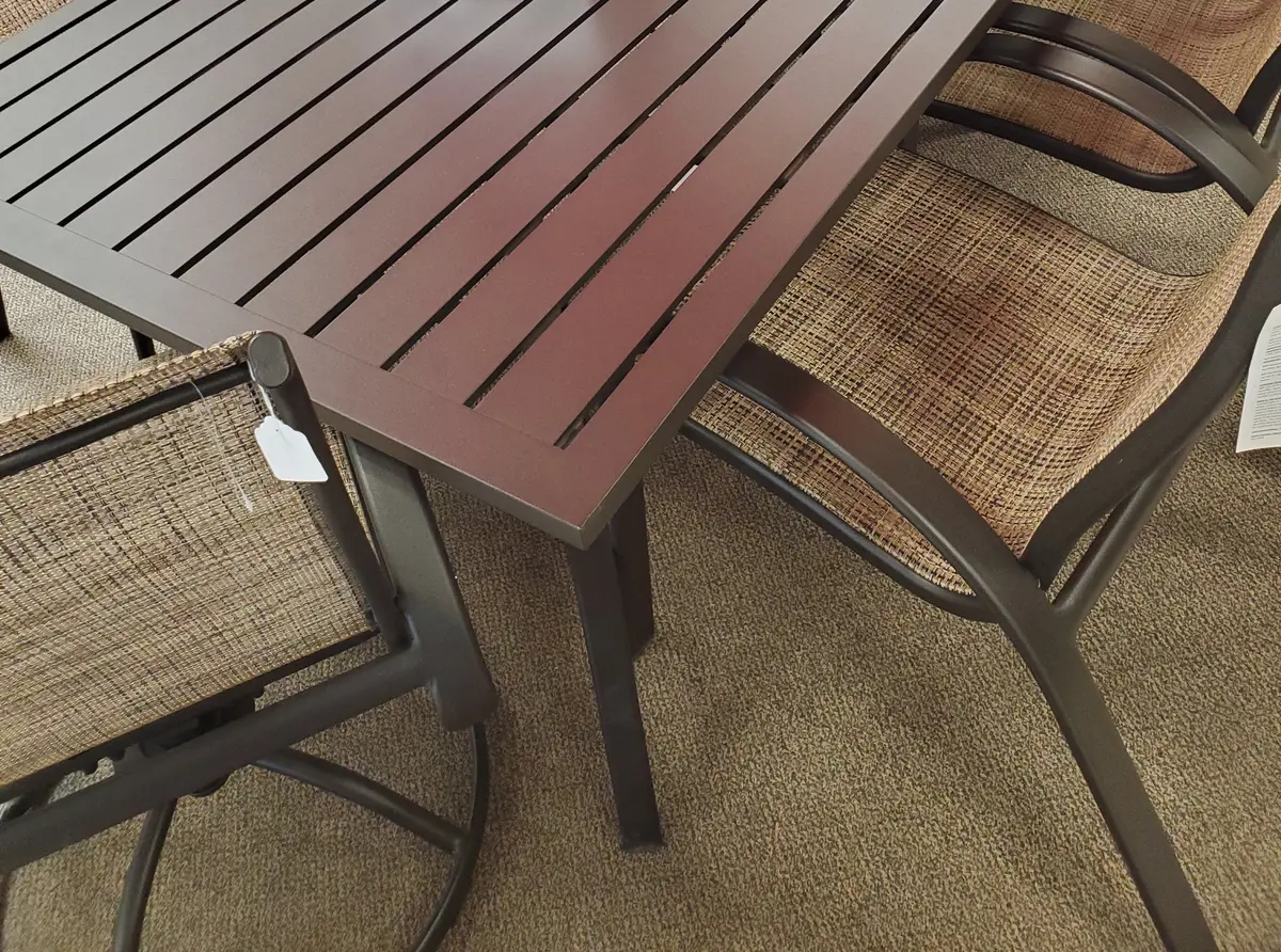 Dublin Brown Sling Patio Dining Sets 8