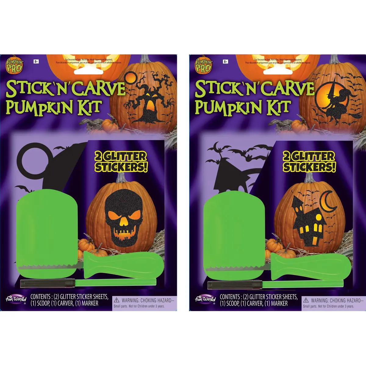 Glitter Stick ‘N’ Carve Pumpkin Kit 1