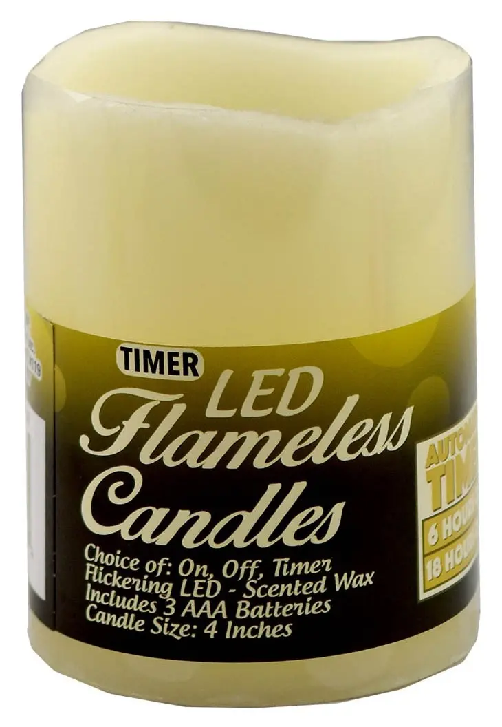 Vanilla Scented Led Pillar Candle 1