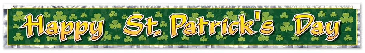 Metallic 'Happy St Patrick's Day' Fringe Banner 1