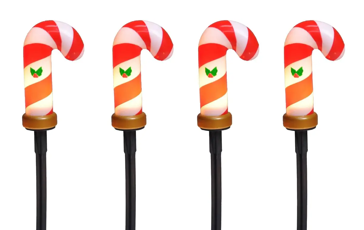 4Pc. Candy Cane Pathway Lights 1