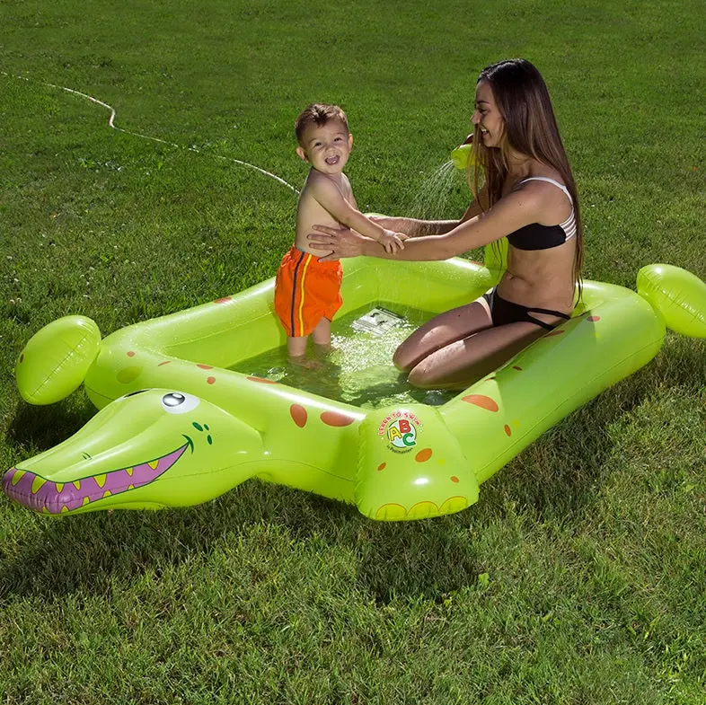 Inflatable Crocodile Spray Pool By Poolmaster 1