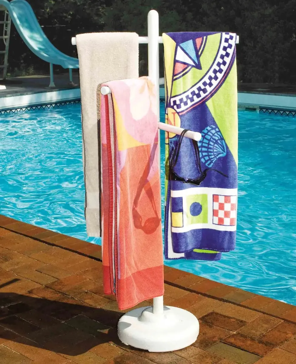 Pvc Poolside Towel Rack From Swimline 1