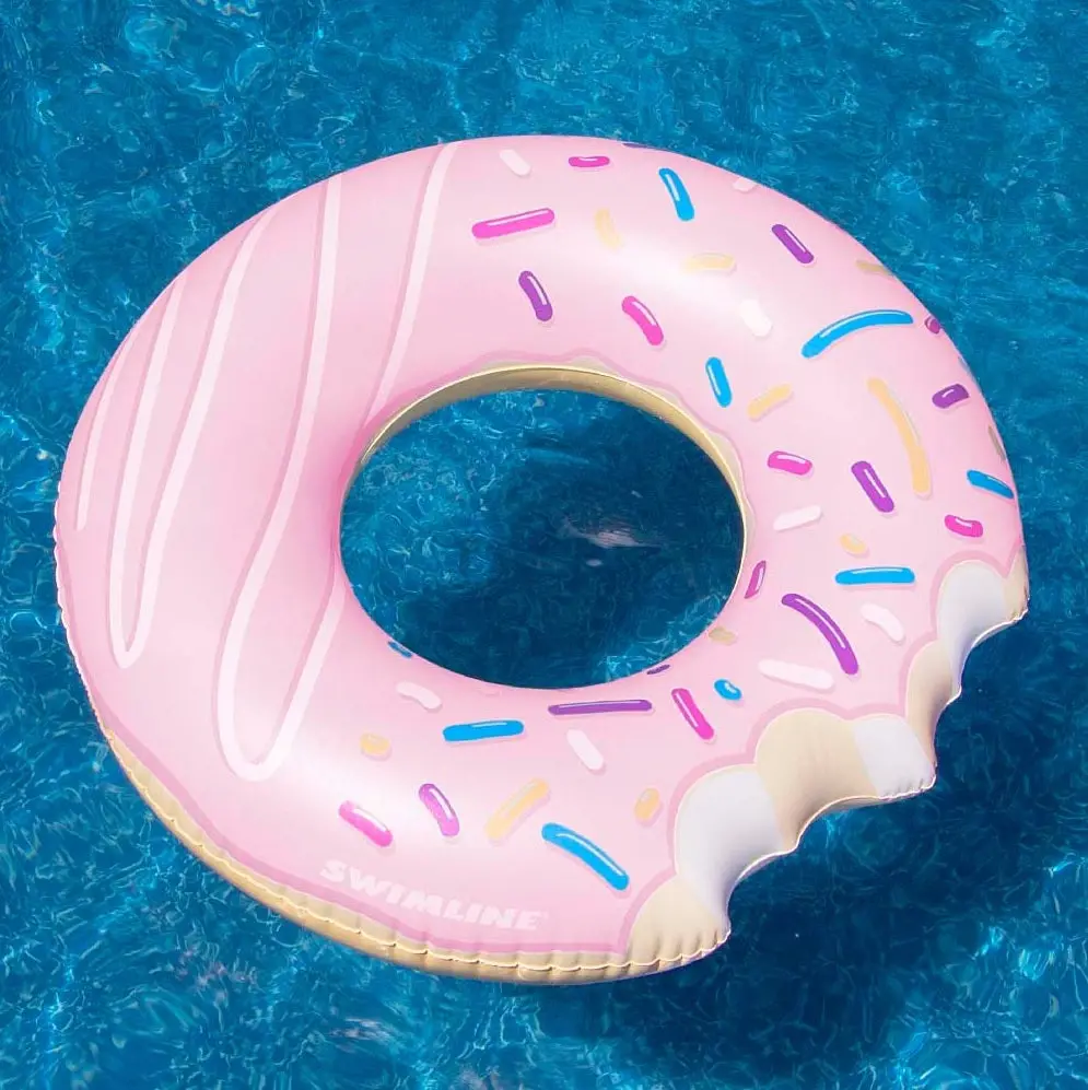 Swimline's Pink Sprinkled Donut Ring Pool Float 1