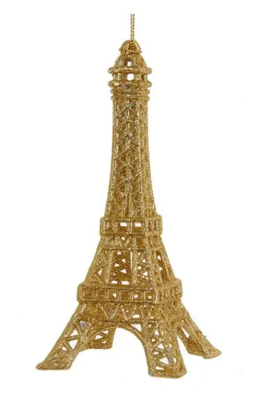 5. 75" Gold Eiffel Tower Acrylic Ornament 1