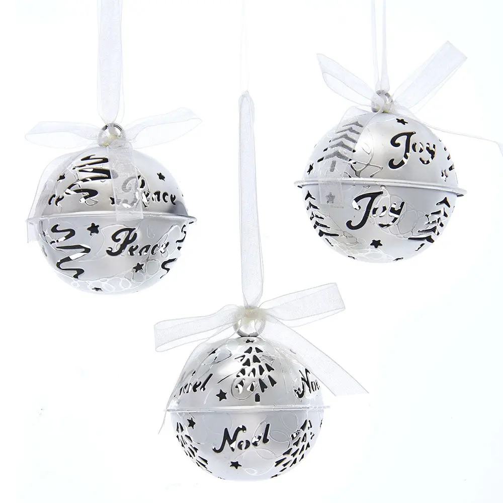 50Mm Metal Silver Bell Ornament 1