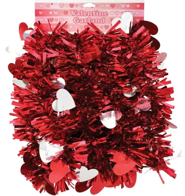 Tinsel Valentine's Day Decorating Garland 1