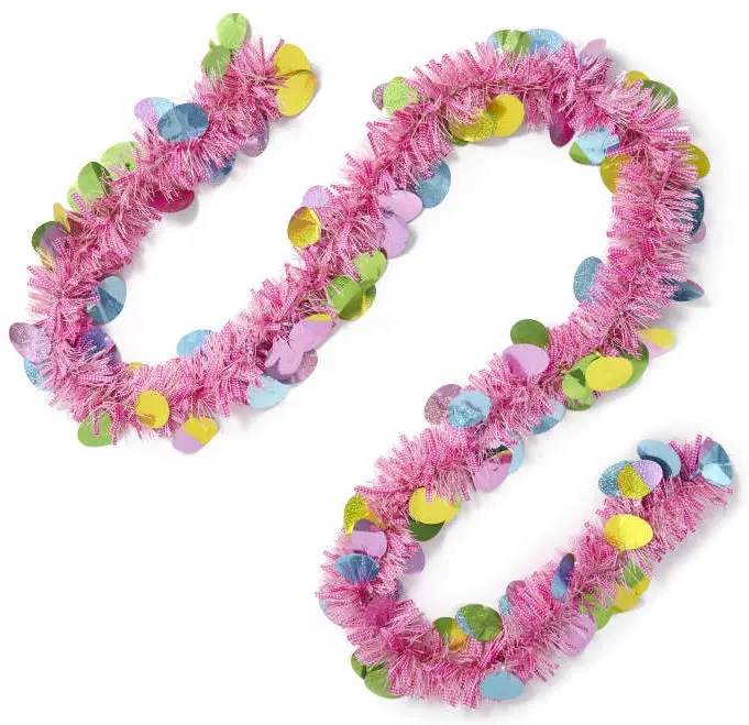 9' Easter Egg Tinsel Garland 1