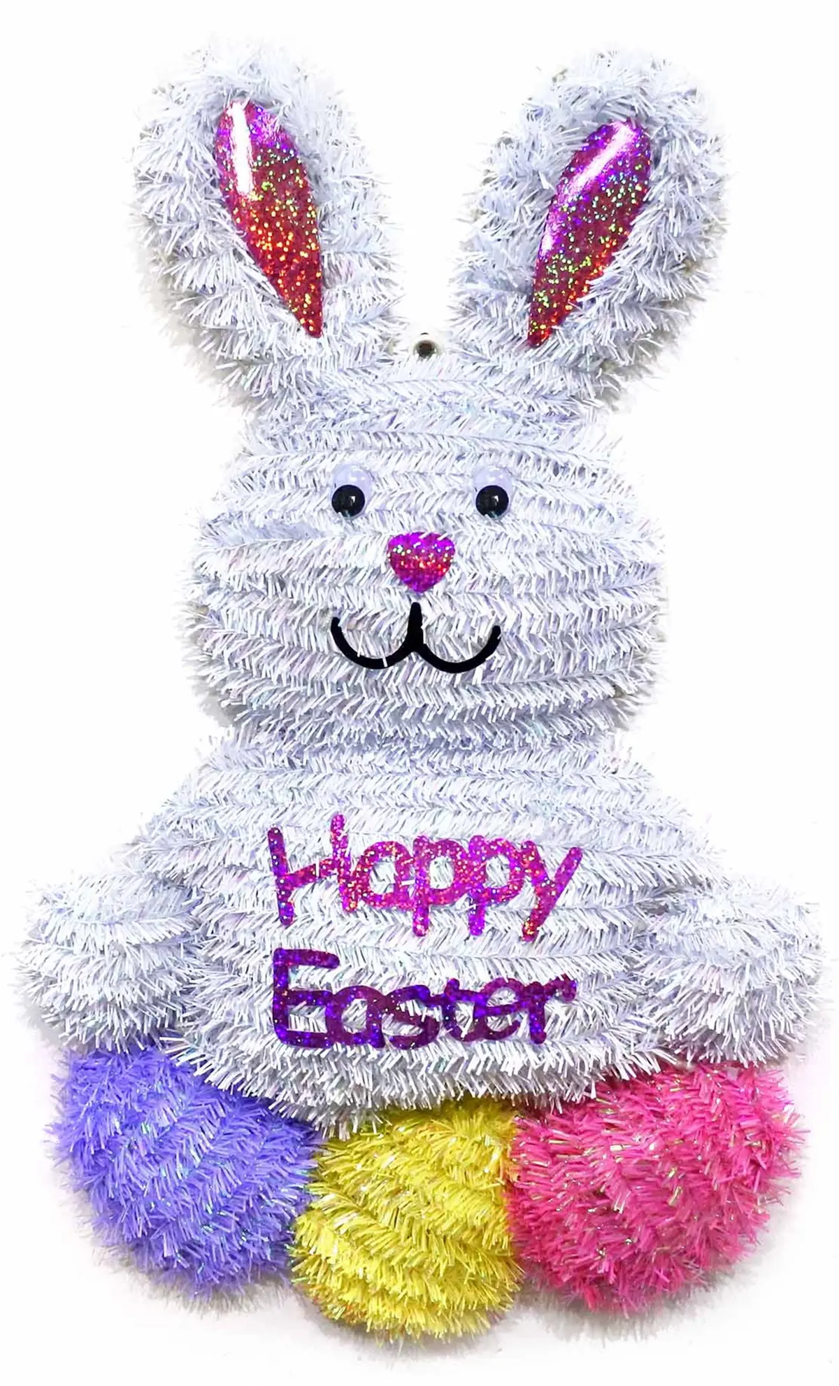 18" Tinsel Easter Bunny Hanging Decoration 1