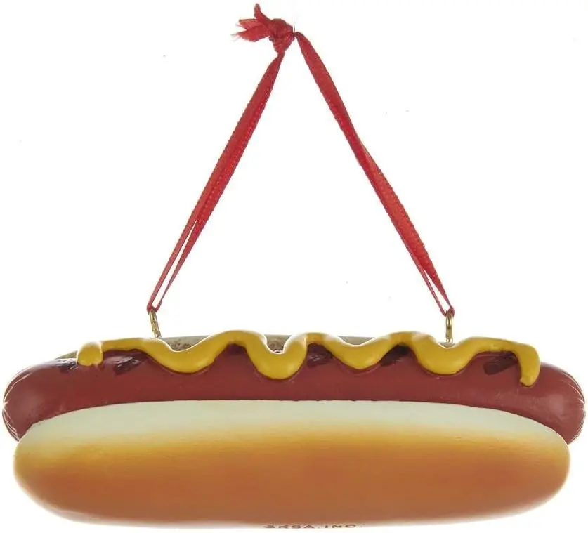 4" Resin Hot Dog Ornament 1
