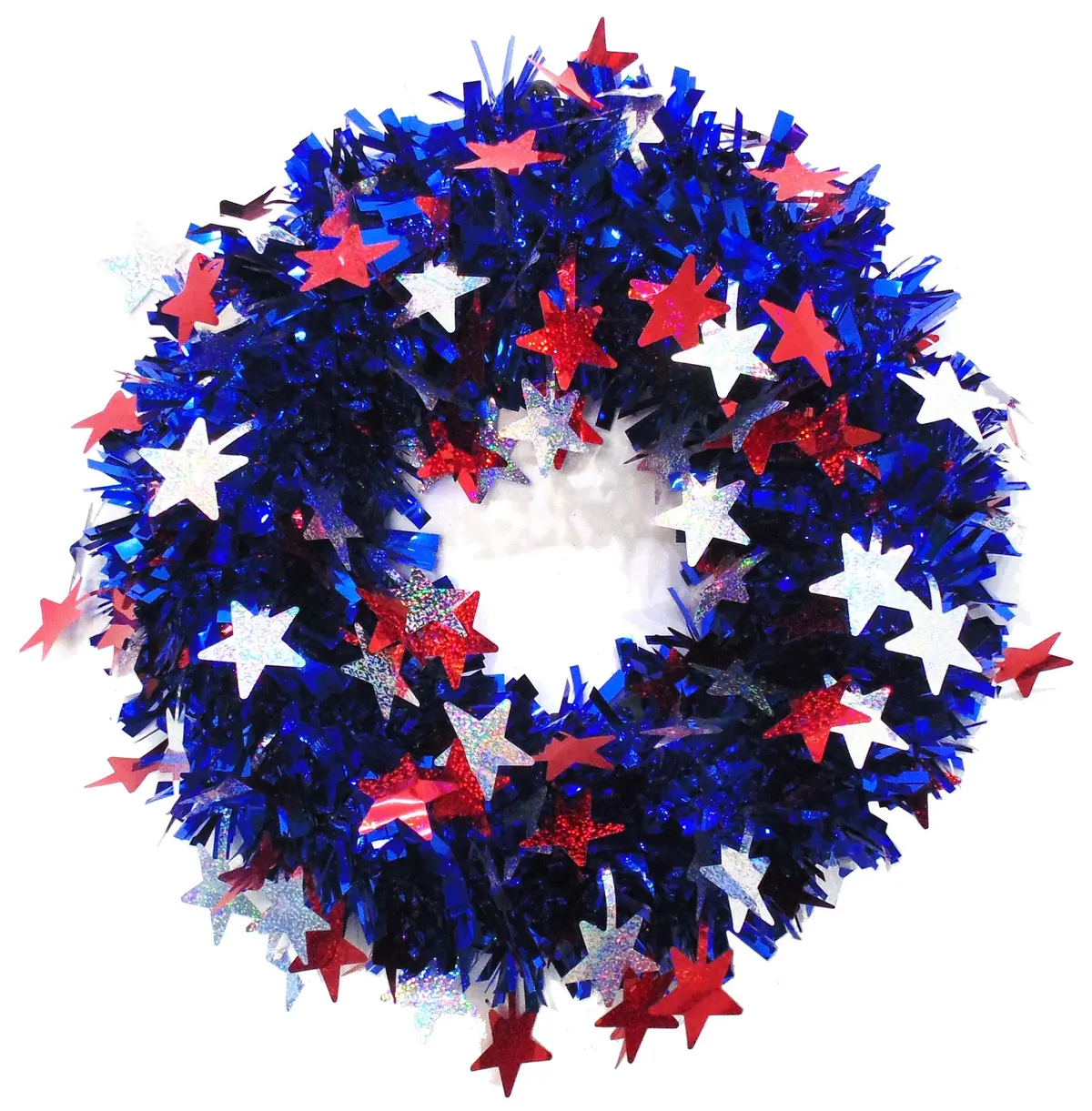 16" Patriotic Tinsel Wreath Decoration 1
